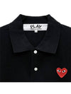 Red Heart Wappen Polo Shirt Black - COMME DES GARCONS - BALAAN 5