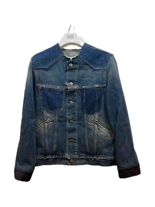 Back Stitch Vintage Denim Jacket Blue - MAISON MARGIELA - BALAAN.
