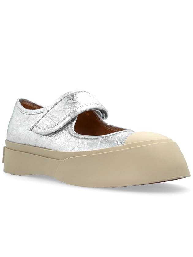 Pablo Leather Mary Jane Loafers Silver - MARNI - BALAAN 5