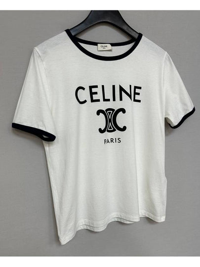 Triope Cotton Classic Short Sleeve T Shirt 66 77 - CELINE - BALAAN 2