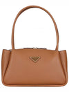 Triangle Logo Medium Shoulder Bag Caramel - PRADA - BALAAN 3