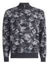 Camo Jacquard Quarter Zip Merino Wool Knit Top Charcoal - G/FORE - BALAAN 2