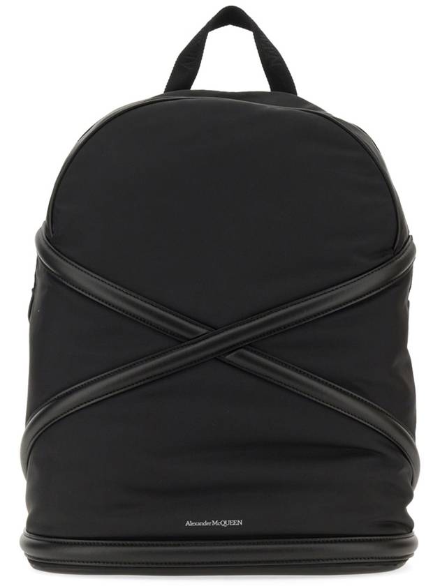 Men's Harness Logo Nylon Backpack Black - ALEXANDER MCQUEEN - BALAAN 2