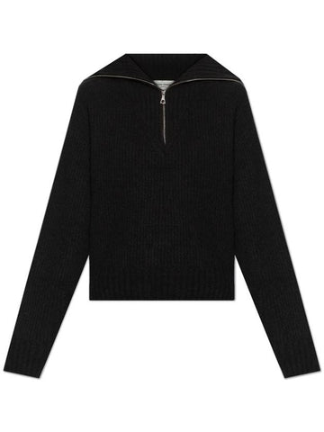 Officine Generale Sweater With Collar, Women's, Black - OFFICINE GENERALE - BALAAN 1