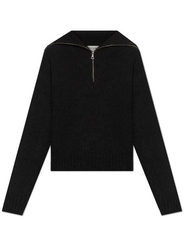 Officine Generale Sweater With Collar, Women's, Black - OFFICINE GENERALE - BALAAN 1