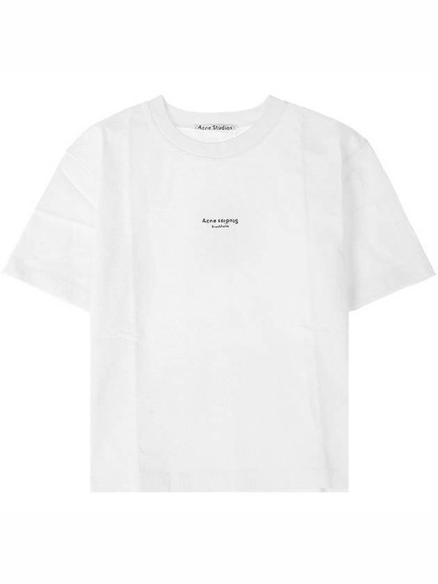 Logo Crew Neck Short Sleeve T-Shirt White - ACNE STUDIOS - BALAAN 2