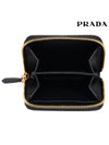 Metal Logo Saffiano Coin Card Wallet Black - PRADA - BALAAN 5