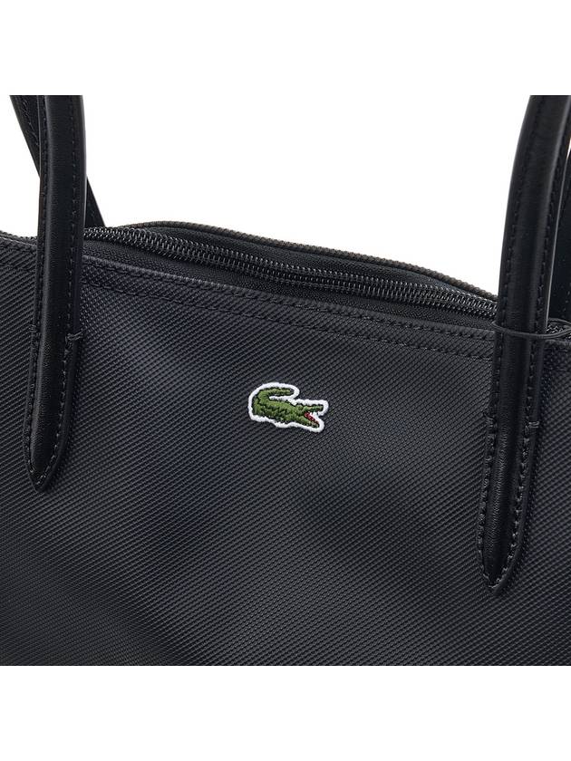 Logo Medium Vertical Tote Bag Black - LACOSTE - BALAAN 7