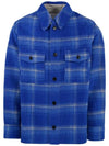 Gervon Check Wool Shirt Jacket Blue - ISABEL MARANT - BALAAN 1