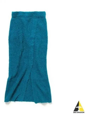 Women s Linen Cotton Rab Wrap Skirt Blue A23SS02LM - AURALEE - BALAAN 1