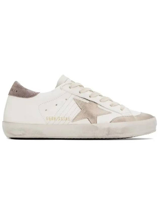 Super Star Lace Up Low Top Sneakers Light Brown White - GOLDEN GOOSE - BALAAN 2