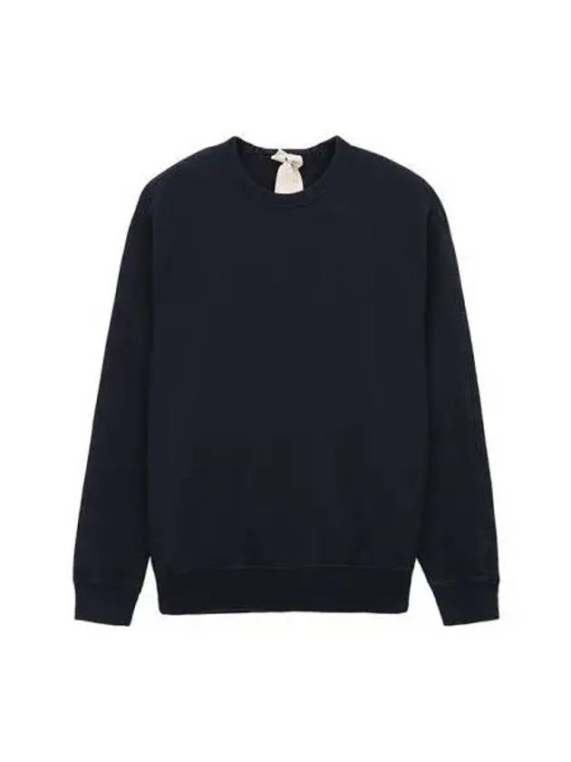 Ten c back logo patch brushed sweatshirt navy ivory 22CTCUF03035 A06455 - TEN C - BALAAN 1