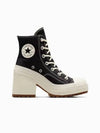 Women Chuck 70 Deluxe Heel High Top Sneakers Black - CONVERSE - BALAAN 2