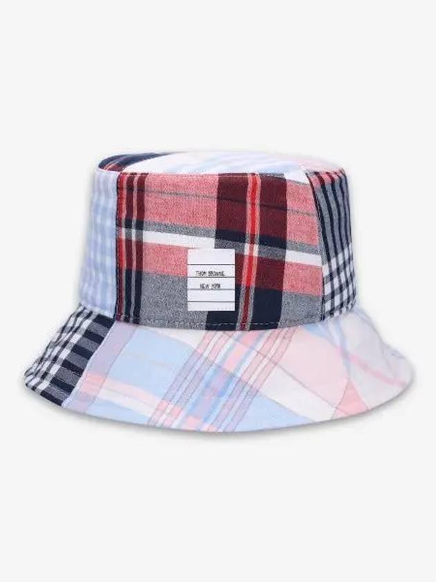 Patchwork Check Bucket Hat - THOM BROWNE - BALAAN 2