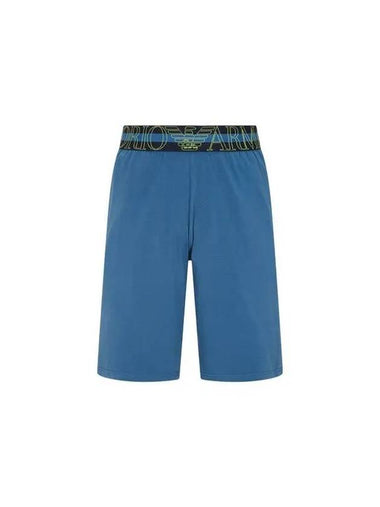 UNDERWEAR Men s Big Logo Banding Cotton Lounge Shorts Blue 271374 - EMPORIO ARMANI - BALAAN 1