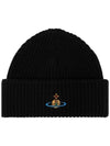 ORB Logo Sporty Beanie Black - VIVIENNE WESTWOOD - BALAAN 3