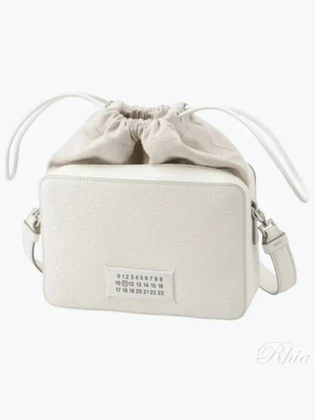 Logo Patch Leather Bucket Cross Bag White - MAISON MARGIELA - BALAAN 2