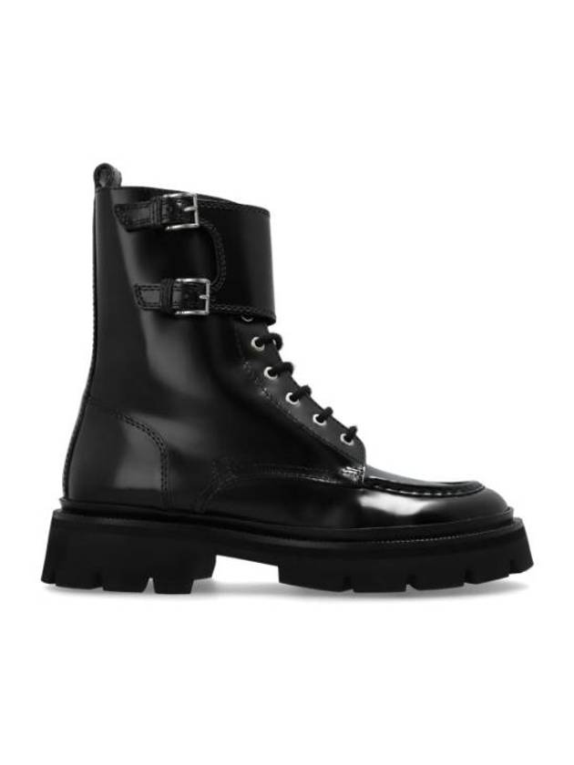 Lace-Up Double Strap Combat Boots Black - AMI - BALAAN 2