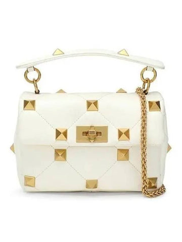 Women s Roman Stud Tote Bag White 2W2B0L04 BSF - VALENTINO - BALAAN 1