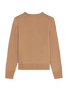 Triomphe Jacquard Crew Neck Heritage Cashmere Knit Top Camel - CELINE - BALAAN 4