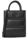 Doudoune Leather Mini Tote Bag Black - MONCLER - BALAAN 1