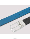 Interciato Reversible Leather Belt Black Blue - BOTTEGA VENETA - BALAAN 3