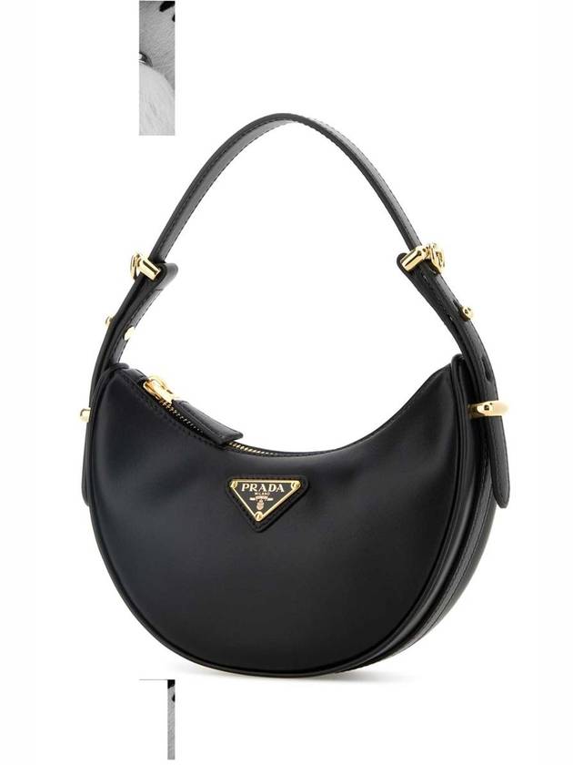 Arqué Leather Mini Shoulder Bag Black - PRADA - BALAAN 3