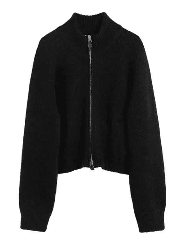 Ultra Zipper Funnel Knit Zip-Up Cardigan Black - OUR LEGACY - BALAAN 1