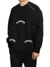 metal zipper detail logo print oversized sweatshirt black - GIVENCHY - BALAAN.