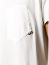 Shadow Project Pocket Short Sleeve T-Shirt White - STONE ISLAND - BALAAN 6