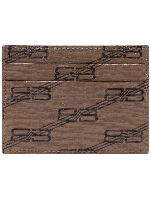 BB Monogram Card Wallet Brown - BALENCIAGA - BALAAN 5