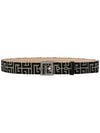 B Buckle Monogram Belt Black - BALMAIN - BALAAN.