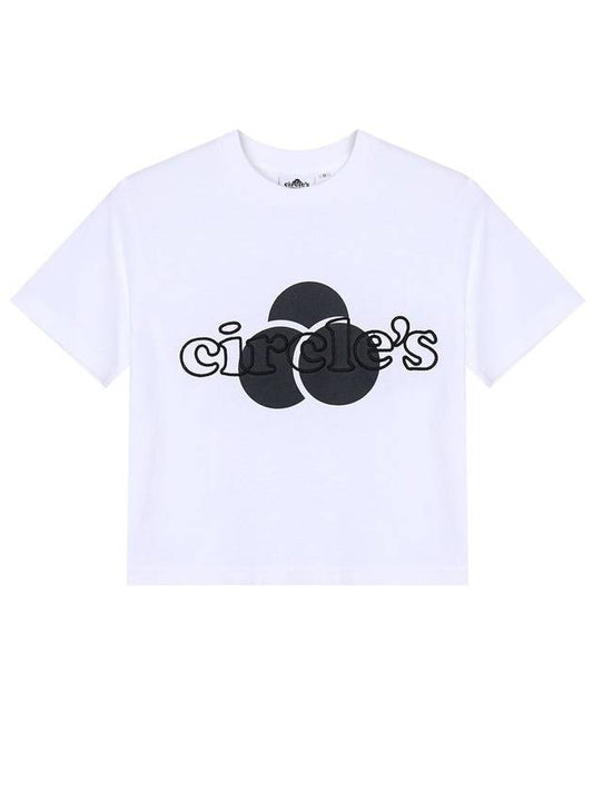 Circles Logo Crop Tee White - BYL - BALAAN 2