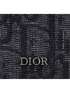 Oblique Jacquard Grain Leather Card Wallet Black - DIOR - BALAAN 4