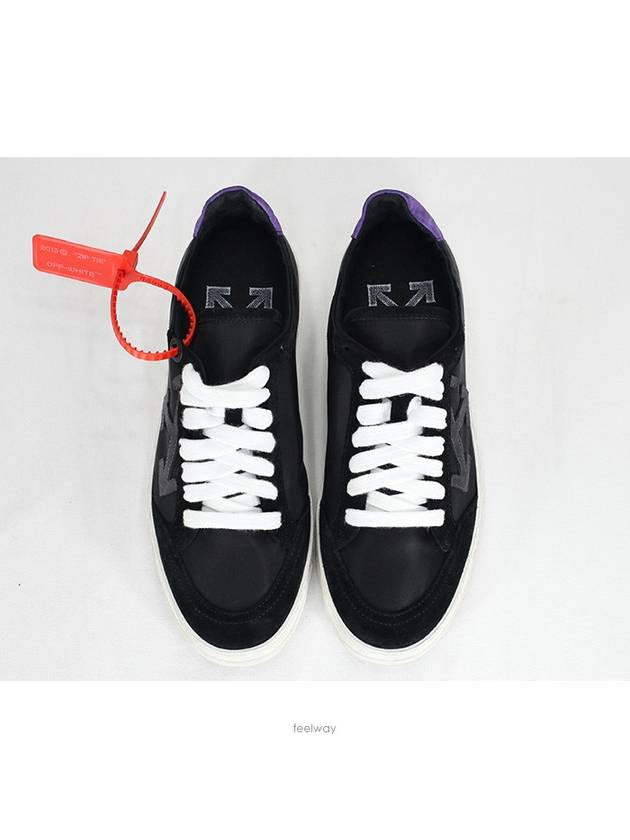 Men's Arrow Logo Purple Heel Tab 20 Low Top Sneakers Black - OFF WHITE - BALAAN 4