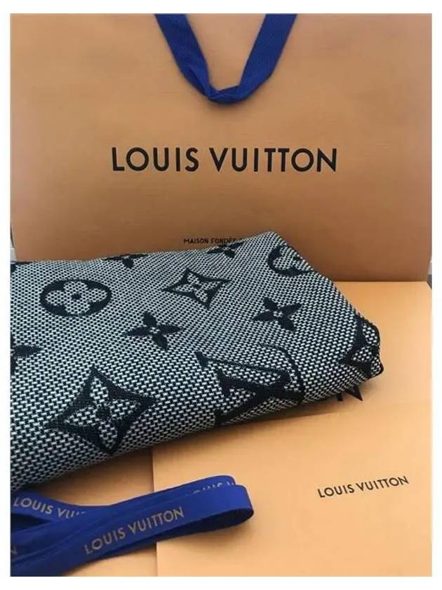 Neo Natte Monogram Scarf Black - LOUIS VUITTON - BALAAN 4