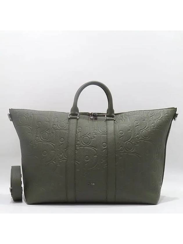 1ESDU134LLG H635 Khaki Leather Weekender We Candor 40 Duffel Tote Bag Cross Strap 2 WAY - DIOR - BALAAN 2