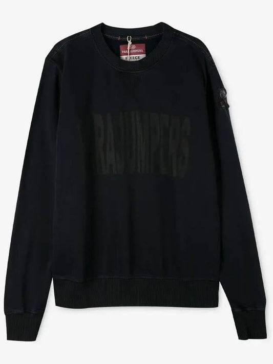 Men's Logo Print Navy Sweatshirt PMFLECF09 562 - PARAJUMPERS - BALAAN 2