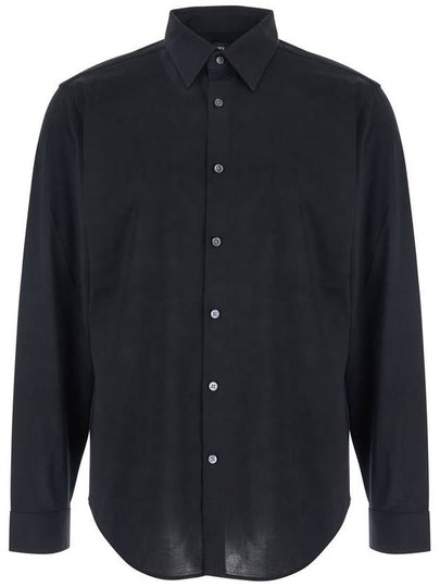 Structure Knit Sylvain Long Sleeve Shirt Black - THEORY - BALAAN 2