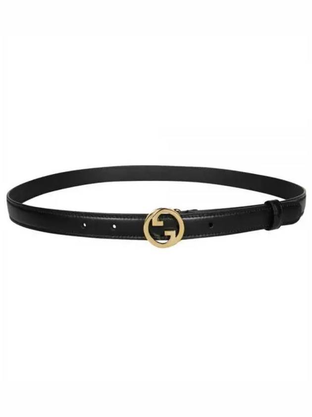 Blondie Thin Leather Belt Black - GUCCI - BALAAN 2