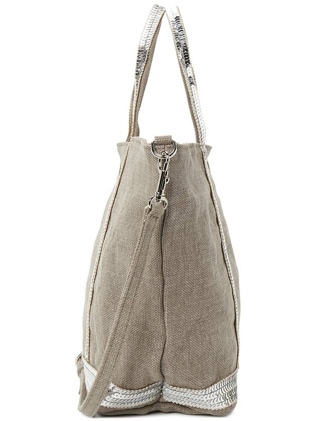 Women's Cabas Small Linen Tote Bag Calcul - VANESSA BRUNO - BALAAN 4