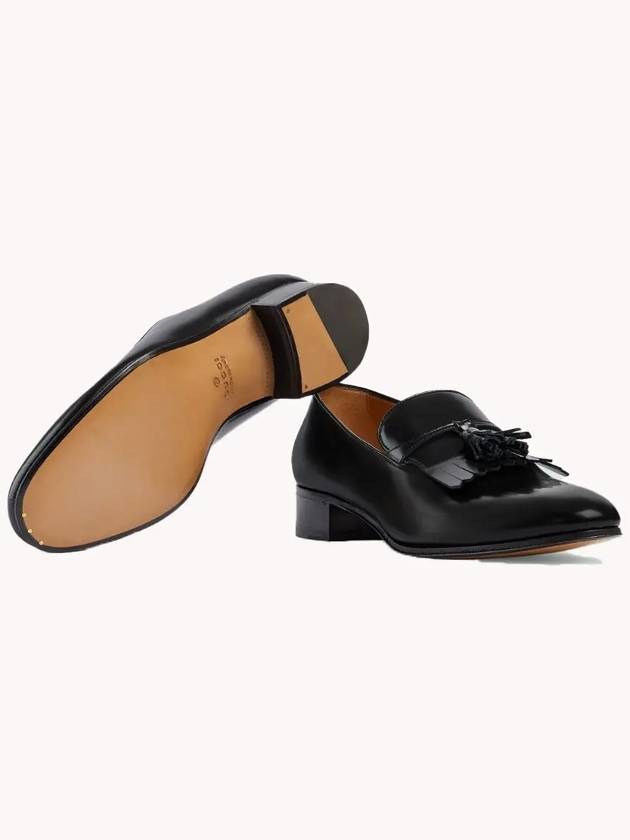 Tassel Leather Loafers Black - GUCCI - BALAAN 4