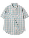 cig plaid two pocket work short sleeve shirt green - KND - BALAAN 3