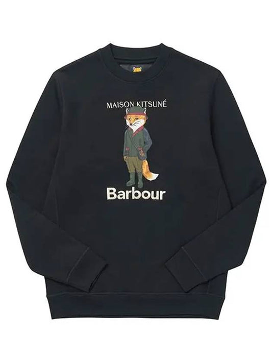 Logo Print Sweatshirt Black - BARBOUR - BALAAN 2