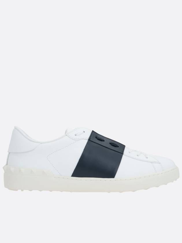 Calfskin Open Low Top Sneakers White Marine - VALENTINO - BALAAN 2