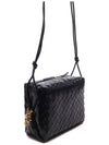 Intrecciato Small Leather Shoulder Bag Black - BOTTEGA VENETA - BALAAN 4