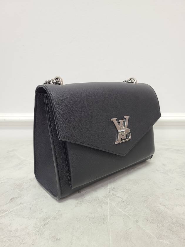 Black silver my lock me chain shoulder bag - LOUIS VUITTON - BALAAN 4