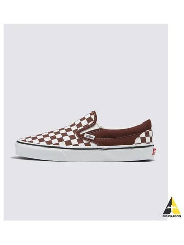 Classic Slip On Color THEORY Checkerboard Bitter Chocolate VN000BVZ7YO1 - VANS - BALAAN 1