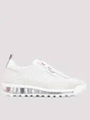 Women Vitello Calf Tech Runner Clear Sole Low Top Sneakers White - THOM BROWNE - BALAAN 2