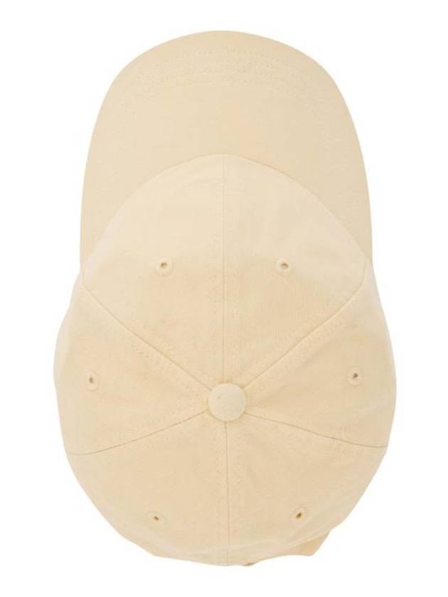 Embroidered Logo Cotton Ball Cap White - TOTEME - BALAAN 3